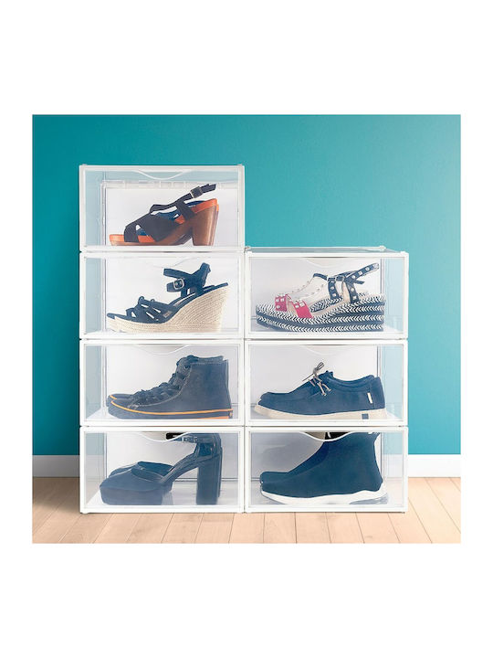 Plastic Shoe Organizer White 35x18.5x27cm