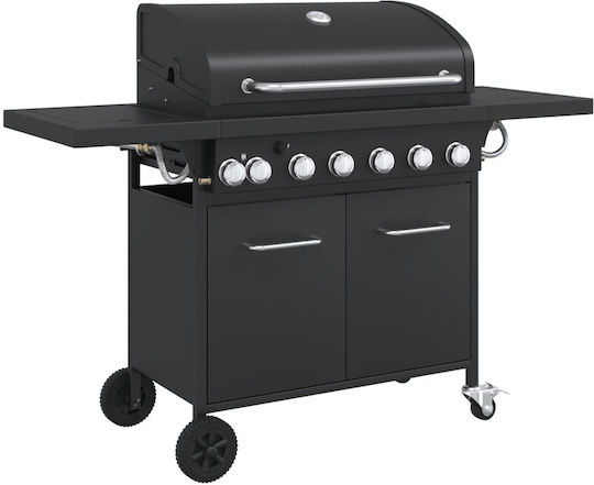 vidaXL Gasgrill Rost 73cmx40cmcm mit 7 cm 18.2kW und Seitenbrenner