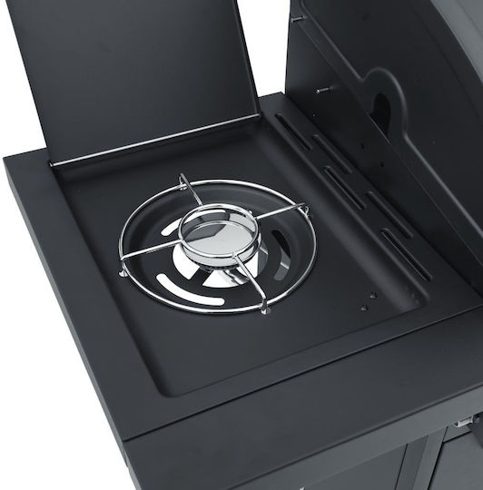 vidaXL Gasgrill Rost 73cmx40cmcm mit 7 cm 18.2kW und Seitenbrenner