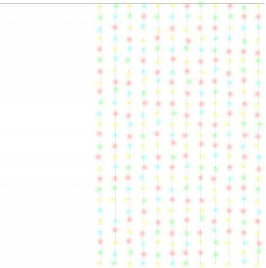 100 Lights LED 3m. x 100cm Multicolor USB type Curtain 1pcs