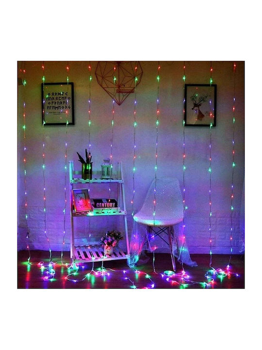 100 Lămpițe LED 3m. x 100buc Multicolore USB tip Perdea 1buc