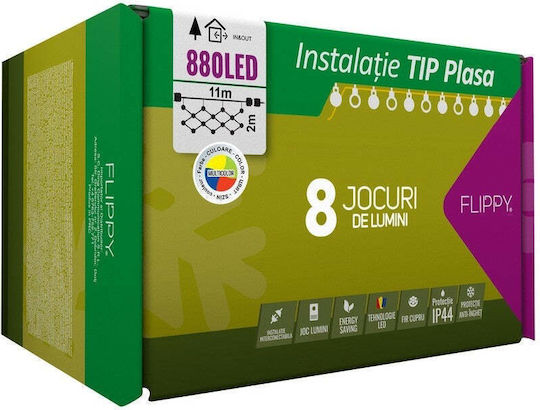 880 Lights LED 11m. x 200cm Multicolor type Net 1pcs