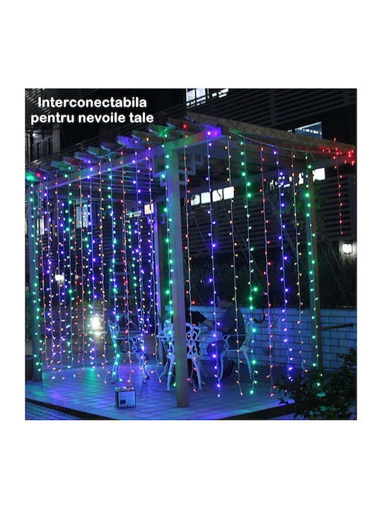 60 Lămpițe LED 1m. x 100buc Multicolore tip Perdea 1buc