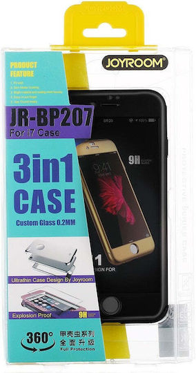 Joyroom 360 Full Cover Plastic / Tempered Glass / Silicone 0.3mm Red (Realme 6 / 6s)