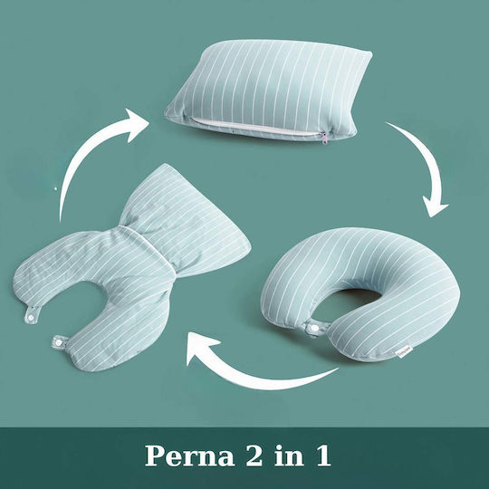 Μαξιλαράκι Ταξιδίου Τετράγωνο Memory Foam Πράσινο