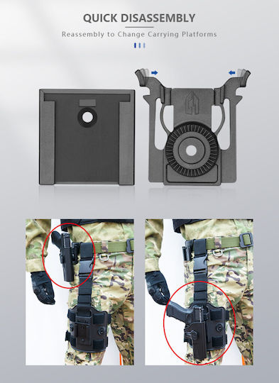 Amomax Gun Sling Quick Release Clip in Black color