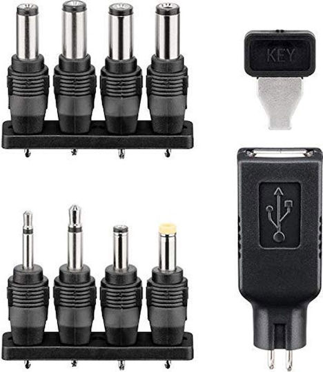 Universal Φορτιστής 3 V 4.5 V 5 V 6 V 7.5 V 9 V 12 V Incl 8 Adapter Plug + Usb
