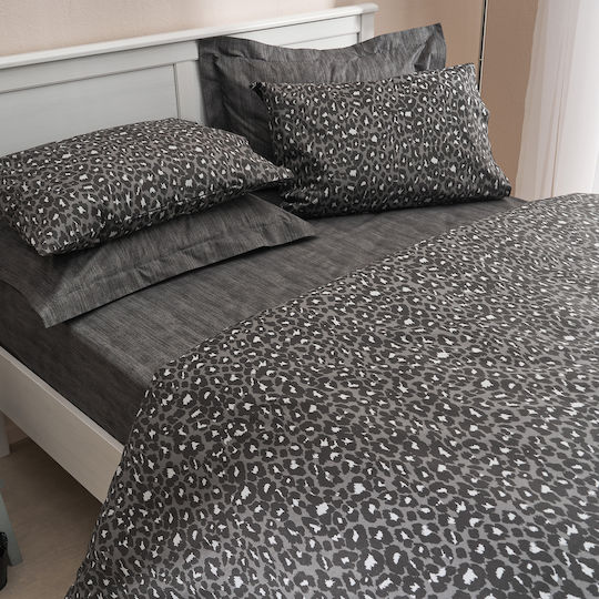 Charalambidis Textiles Κουβερλί Μονό από Βαμβάκι & Πολυεστέρα Μαύρο 160x230cm