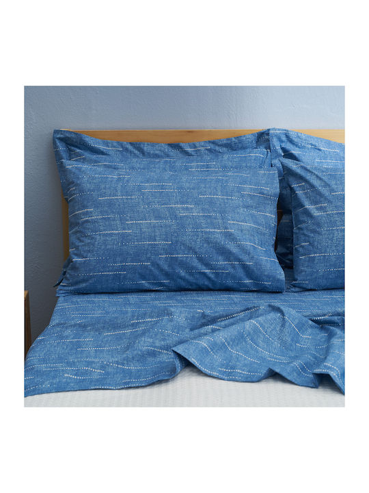 Charalambidis Textiles Κουβερλί Μονό από Βαμβάκι & Πολυεστέρα Μπλε 160x230cm