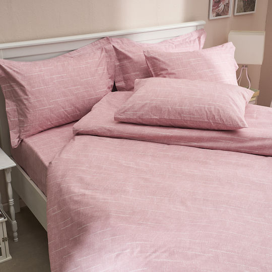 Charalambidis Textiles Κουβερλί Μονό από Βαμβάκι & Πολυεστέρα Σομόν 160x230cm