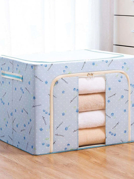Fabric Storage Box with Lid Transparent 60x42x40cm