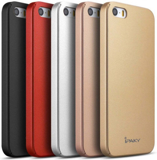 iPaky 360 Full Cover Plastic / Tempered Glass / Silicon 0.3mm Auriu (iPhone 5/5s/SE)