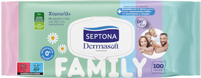 Septona Family Baby Wipes without Alcohol & Parabens with Chamomile 24x100pcs