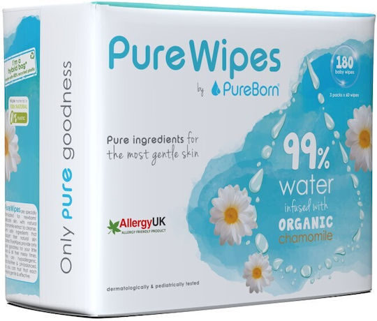 PureBorn Baby Wipes 180pcs