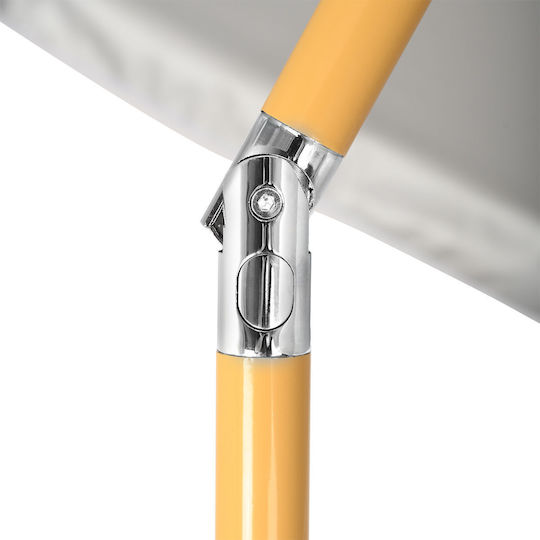 Estia Save the Aegean Folding Beach Umbrella Aluminum Diameter 2m with UV Protection and Air Vent Summer Daze