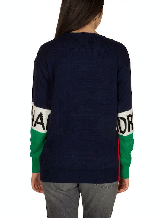 Daisy Street Damen Langarm Pullover Blumen Blau