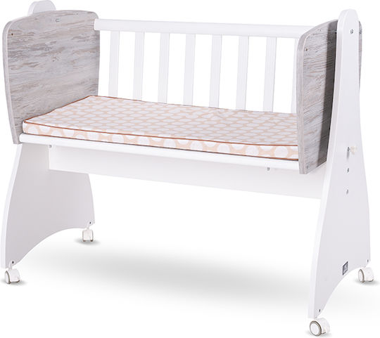 Lorelli Λίκνο First Dreams με Πλαϊνό Άνοιγμα και Ρόδες White/Artwood
