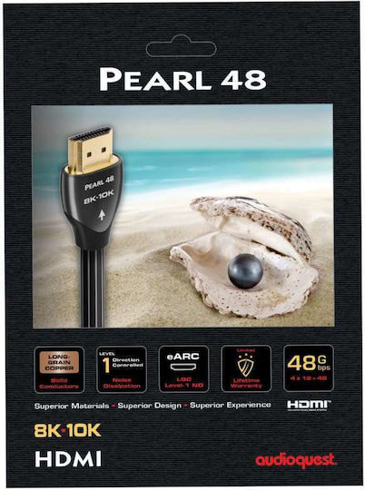 Audioquest Pearl 48 Kabel HDMI-Stecker - HDMI-Stecker 3m Schwarz