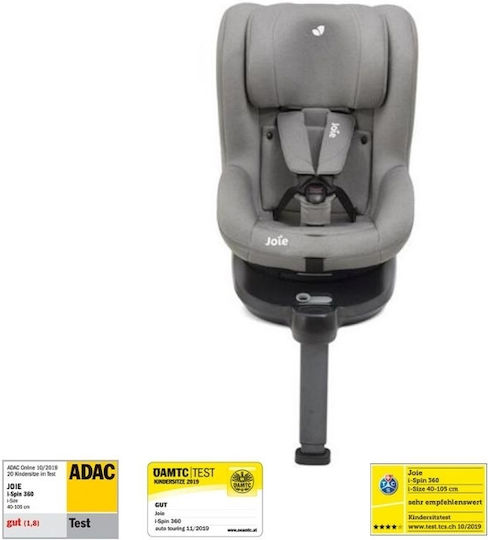 Joie I-Spin 360 Καθισματάκι Αυτοκινήτου i-Size με Isofix Grey Flannel 0-18 kg