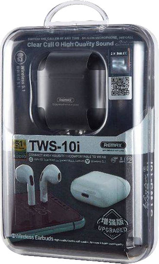 Remax TWS-10i Earbud Bluetooth Handsfree Earphones with Sweat Resistance and Charging Case Black