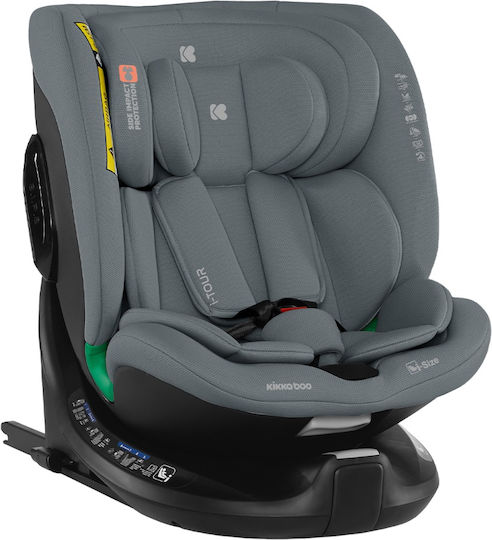 Kikka Boo i-Tour Детско Столче за Кола i-Размер с Isofix Тъмно сиво 0-36 кг