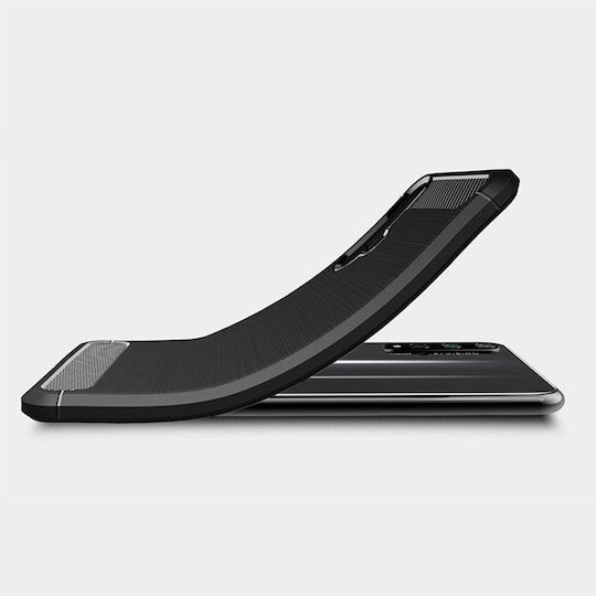 Techsuit Brushed Carbon Back Cover Σιλικόνης Μαύρο (Huawei Nova 5T / Honor 20)