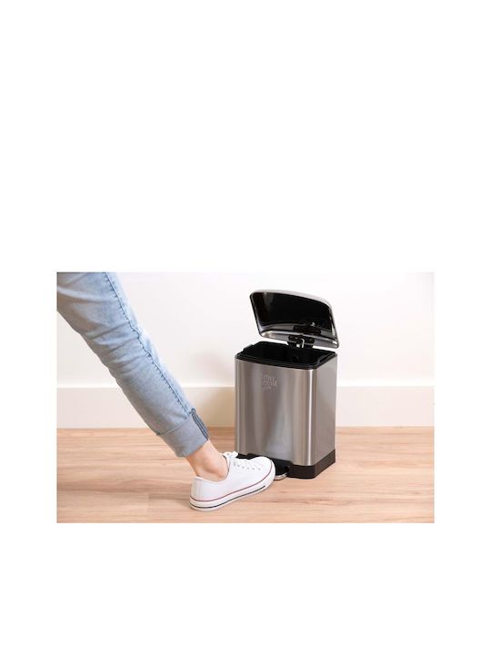 Dirt Devil Metallisch Badezimmer Mülleimer 6Es Silber