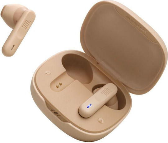 JBL Wave Flex Earbud Bluetooth Handsfree Earphones with Sweat Resistance and Charging Case Beige
