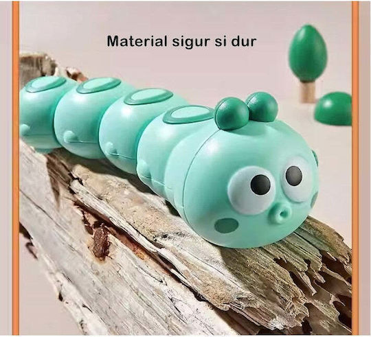 Mechanisches Spielzeug Kinder Flippy Lustige Raupe Schlüssel Spaß Krabbelt Bewegt 15 x 4 cm Grün