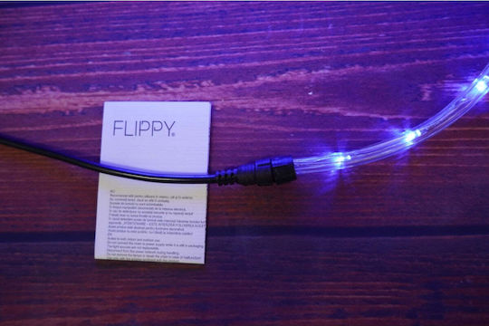 Țeavă luminată 144 Becuri 220V Roșu cu Programe 6m IP65