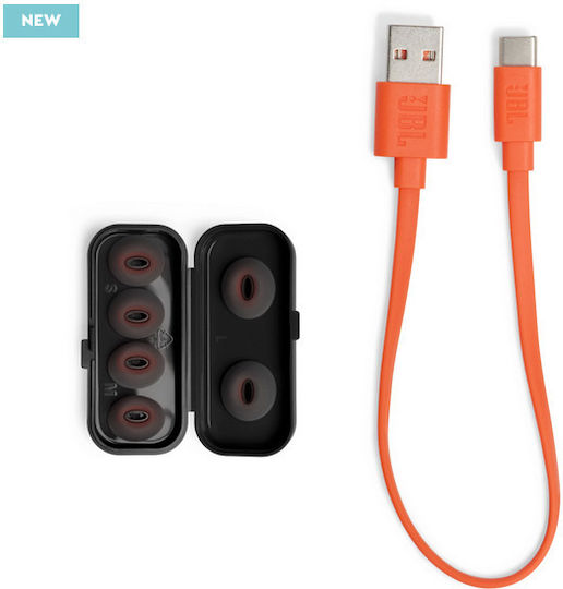 JBL Tune Flex TWS Earbud Bluetooth Handsfree Ακουστικά με Αντοχή στον Ιδρώτα και Θήκη Φόρτισης Ghost Black