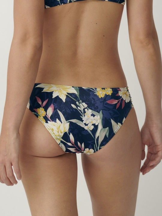 Botanical Leaf Set Bikini Floral Navy Blue