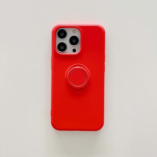 Ring Back Cover Silicon Roșu (Huawei P40 Lite E)