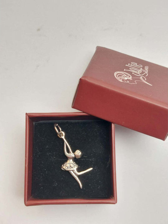 Pandantiv Jolie Argint 925 Argint Sterlin Model Ballerina Patinat 1.1 G 2.7 X 1.4 Cm