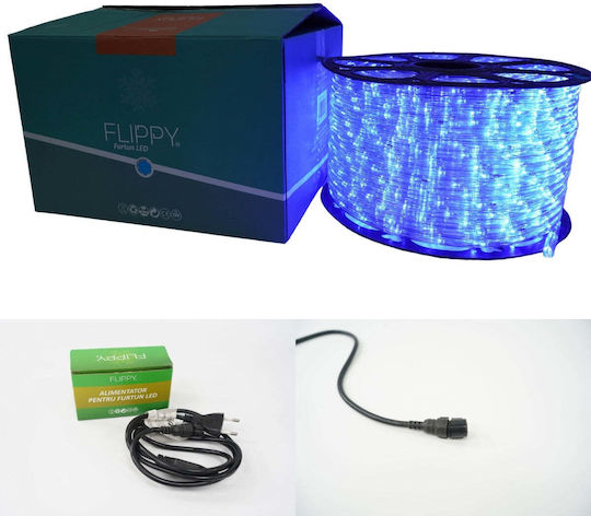 Țeavă luminată 1200 Becuri 220V Roșu 50m IP65