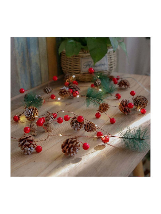 20 Lights LED 2m. Warm White Battery in String 1pcs