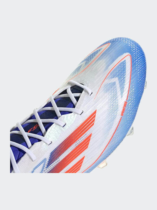 adidas F50 Elite Pantofi de Fotbal cu crampoane Cloud White / Solar Red / Lucid Blue