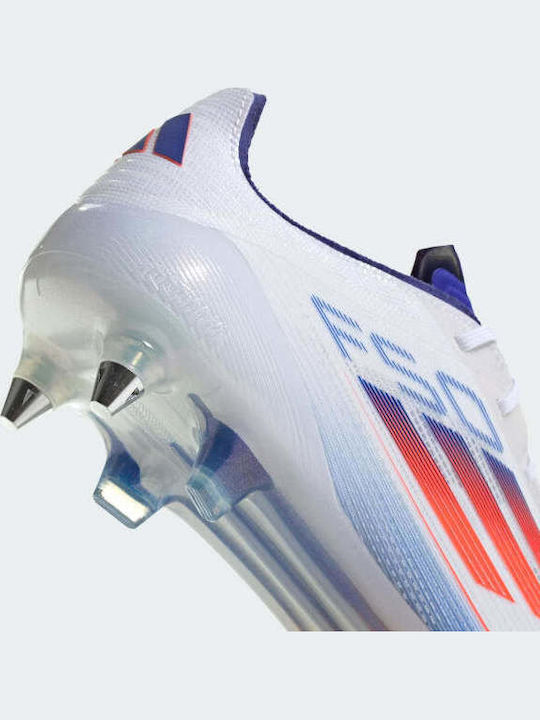 adidas F50 Elite Pantofi de Fotbal cu crampoane Cloud White / Solar Red / Lucid Blue