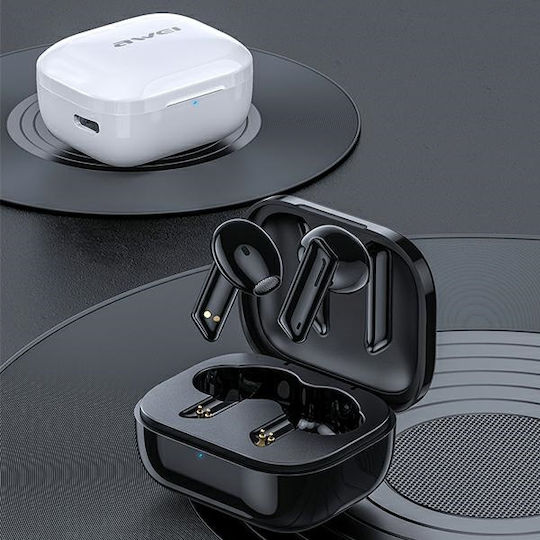 Awei T36 Ohrstöpsel Bluetooth-Freisprecheinrichtung Kopfhörer mit Schweißresistenz und Ladeetui Weiß