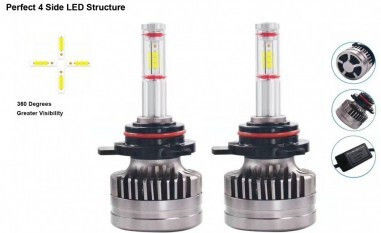 Lămpi Autoturismului HIR2-9012 Canbus LED 6000K Alb rece 9-32V 60W 2buc