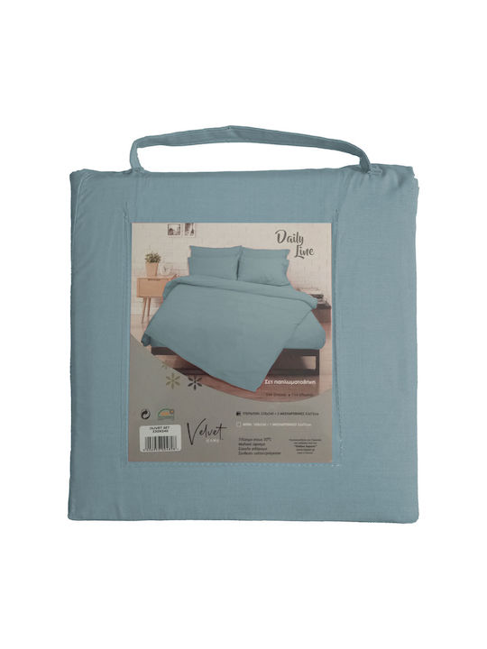 Kipper Duvet Cover Set Cotton Single with Pillowcase 160x250 Rainbow 5206952011469-1 Blue