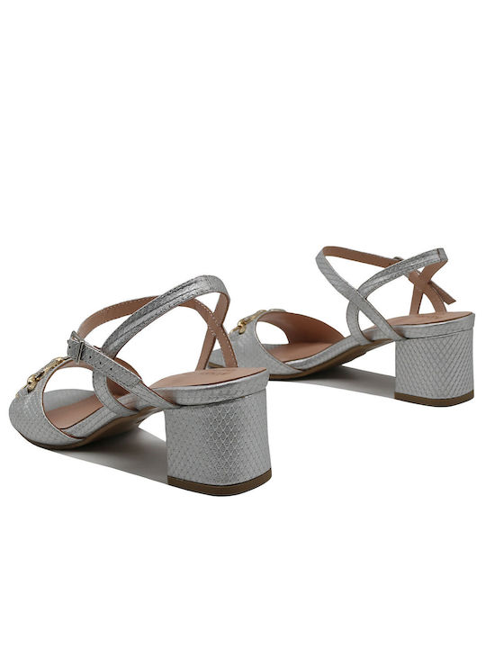 Moda Theo Damen Sandalen in Silber Farbe