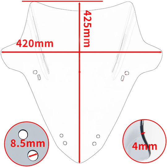 Xunmoto Φιμέ Ζελατίνα Μοτοσυκλέτας για Yamaha X-MAX MS-3802-YA