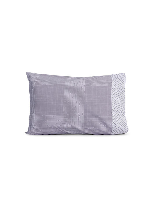 Mc Decor Duvet Cover Set Cotton Satin Queen with 2 Pillowcases 230x250 Dark Grey