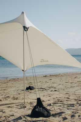 Nomad Tents Explorer Umbrelă de Plajă 4 Persoane Mykonian White 200x200x190cm