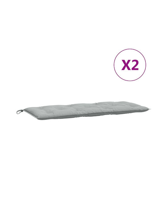 vidaXL Garden Bench Cushion with Backrest An. Gray 2pcs 50x120cm