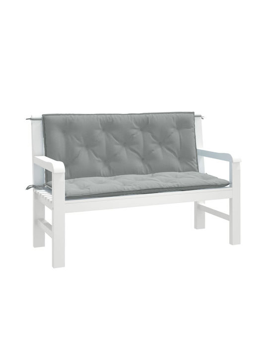 vidaXL Garden Bench Cushion with Backrest An. Gray 2pcs 50x120cm