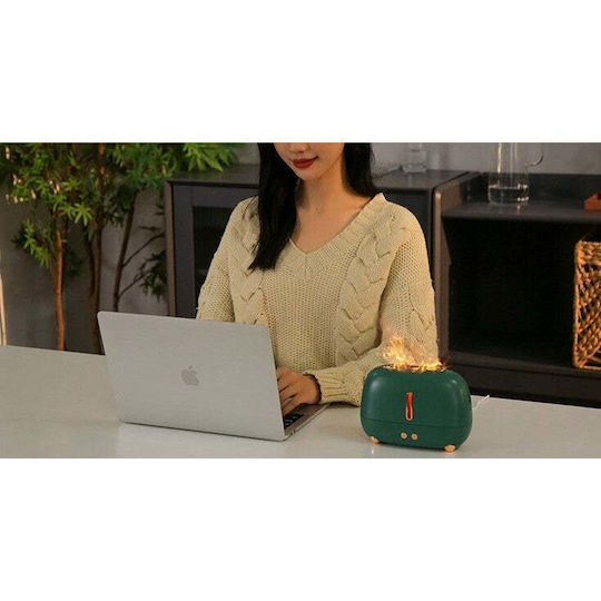 Flame Type Humidifier Flippy Aromatherapy 7 Colors 250 Ml Green