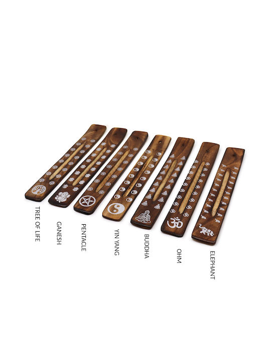 Ξύλινη Βάση Καύσης Αρωματικά Στικ Buddha Incense Holder 26cm