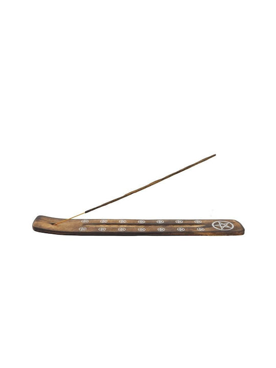 Ξύλινη Βάση Καύσης Αρωματικά Στικ Pentacle Incense Holder 26cm